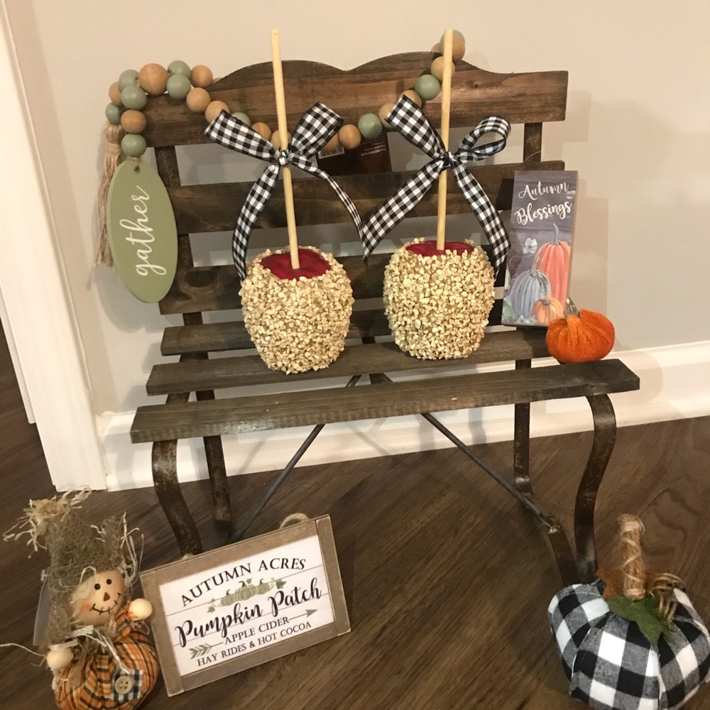 Faux caramel apples set of 2